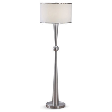 The DIONE Modern Metal Floor Lamp, Brushed Nickel, 62"