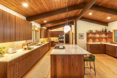 Example of a 1950s kitchen design in Detroit