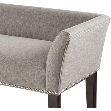 Bedroom Solid Wood Polyester Fabric Seating Modern Style, Accent Bench Ottoman