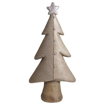 24" Brown Textured Eco-Friendly Christmas Tree Tabletop Figure