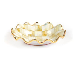 Parchment Check Small Oval Dish | MacKenzie-Childs - Dinner Plates