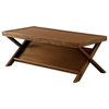 Furniture of America Barb Magazine Rack Coffee Table in Light Oak