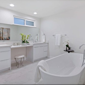 Vanity and Soaking Tub