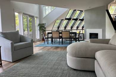 Example of a trendy family room design in Baltimore