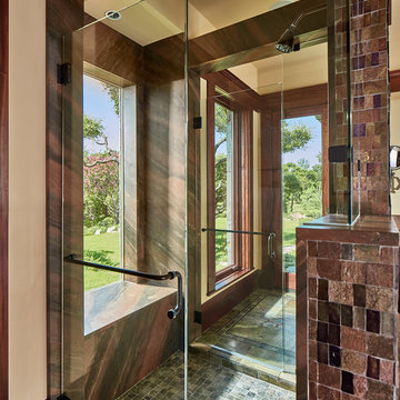 Custom Hill Country Home - Glass Shower