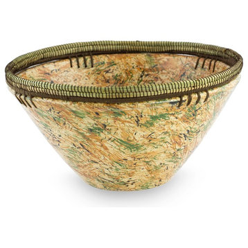 Novica Autumn Forest Ceramic Decorative Bowl