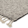 Jaipur Living Alpine Hand-Knotted Stripe White and Gray Area Rug, 2'x3'