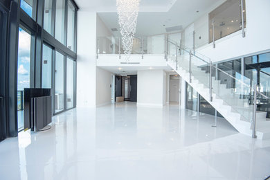 Inspiration for a modern staircase remodel in Miami