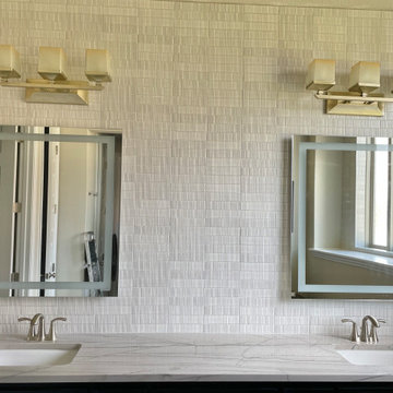MASTER BATHROOM - Vanity Wall  Backsplash Ann Sacks Savoy 2 x 8