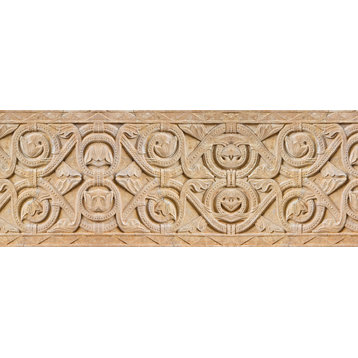 GB70011g8 Ornamental Stone Peel & Stick Wallpaper Border 8in Height x 15ft Long