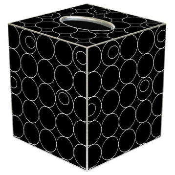 TB1209 - Black & White Circles Tissue Box Cover
