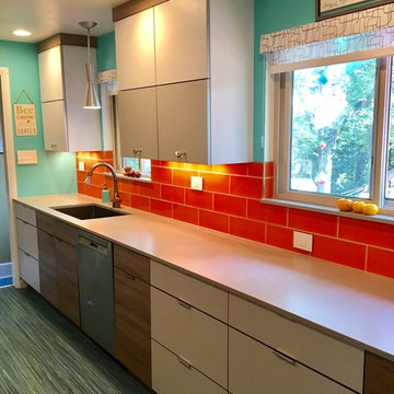 Colorful and Quirky Mid Century Modern Kitchen