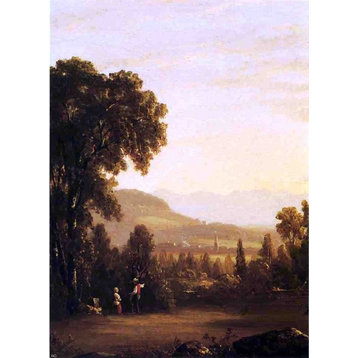 Sanford Robinson Gifford Landscape With Village in the Distance
