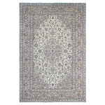 Bareens Designer Rugs - Vintage Antique Persian Nahin Armstron Wool Rug - Create a new dimension of style in your space with this breath-taking antique hand knotted Persian rug. Made in Iran, this gorgeous hand-knotted rug features all vegetable dyes and 100% wool, adding luxurious texture and appearance. This gorgeous antique rug features an intricate design with a unique detailed border. Featuring an awe-inspiring color pallet and an intricate design handmade by skilled artisans is a great addition to any decor. Bring luxury and extravagance to your living space with this luxurious rug.