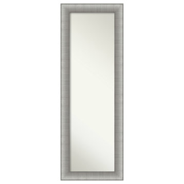 Elegant Brushed Pewter Non-Beveled On the Door Mirror 18.75x52.75 in.