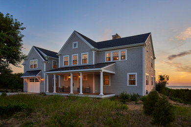 Inspiration for a coastal entryway remodel in Boston