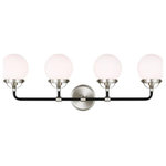 SeaGull Lighting - SeaGull Lighting Cafe 4487904-962 Four Light Wall / Bath in Brushed Nickel - Width: 30"