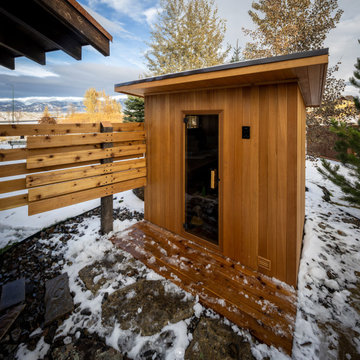 Backyard Wellness Area with Outdoor Sauna