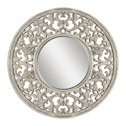 www.essentialsinside.com:  cordillera distressed ivory mirror - Wall Mirrors