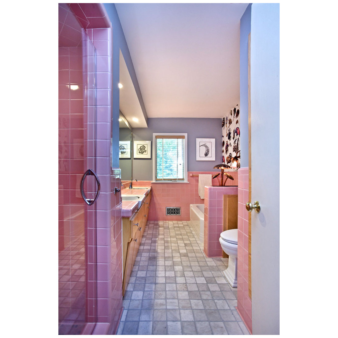 Eclectic Retro Bath