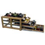 The Wine Rack Company - 4 Shelf 24 Bottle Wine Slide and Store - Wine Slide & Store System is designed to work with any existing standard kitchen cabinet.