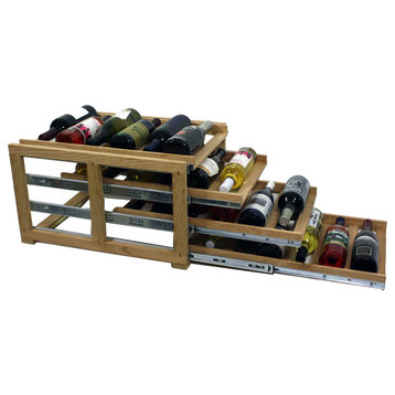 4 Shelf 24 Bottle Wine Slide and Store