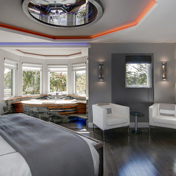 Master bedroom and bathroom