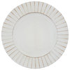 Ruffled Design Charger Plates, Set of 4, Ivory