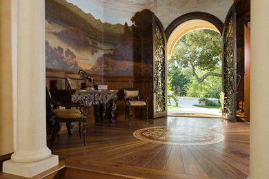 Example of an arts and crafts entryway design in Los Angeles