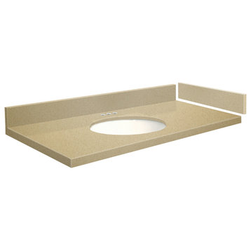 Transolid 48.5 in. Quartz Vanity Top in Nature's Path with 4in Centerset