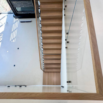Project #126 | Contemporary Staircases with Integrated LEDs & Glass Railing