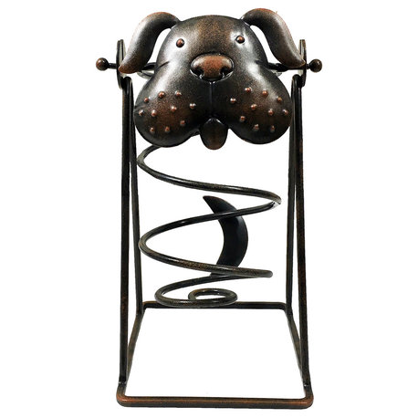 Iron Dog Wine Bottle Swing Holder