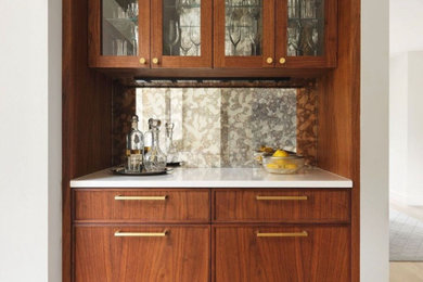 Example of a home bar design in New York