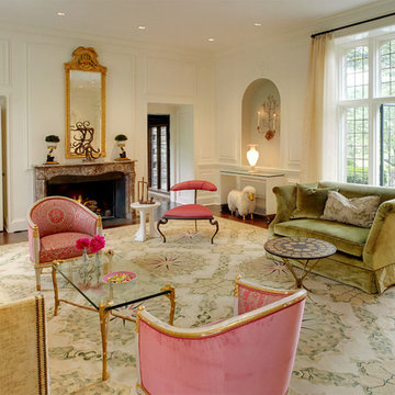 Greenwich Tudor-Lalanne-style sheep, Fornasetti cocktail table, John Dickinson A