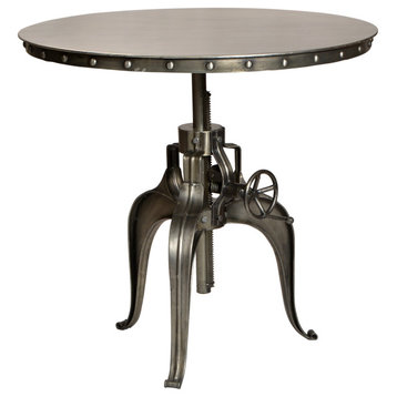 Sheridan Adjustable Round Gathering Table, Metal Top