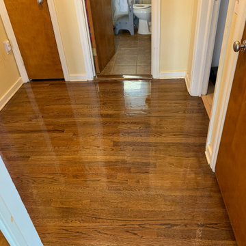 Crack filling in old floor from Excessive movement.
