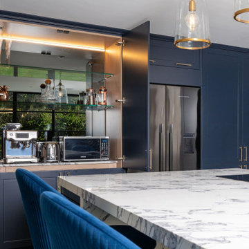 Blue Classic Kitchen in Wheathampstead