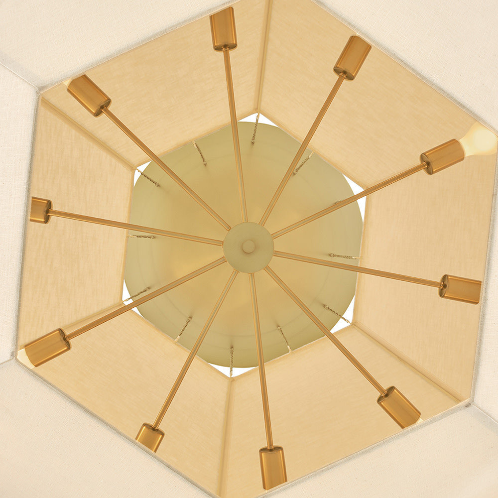 Hinkley Lyla Large Convertible Chandelier, Lacquered Brass