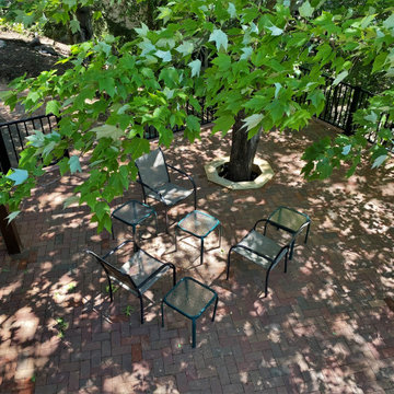 Cantilevered Brick Patio