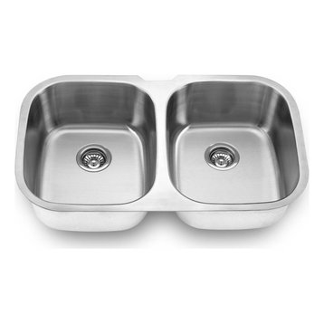 Yosemite Home Decor 20.5x34.5 Stainless Steel Undermount Double Sink