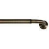 Versailles Privacy Wraparound Rod Set, Antique Brass, 28/48"