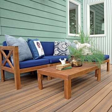 Modern Backyard Deck in the Woods
