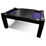 Game Theory Tables - Origins Onyx Game Table, With Dining Top, Purple - Sophisticated and elegant premium board game table that blends performance with modern design aesthetics. We make board game tables that bring friends and family together for unforgettable game nights.