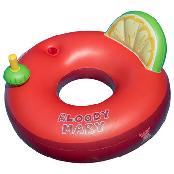 Inflatable Red and Green Swimming Pool Ring Float 41-Inch