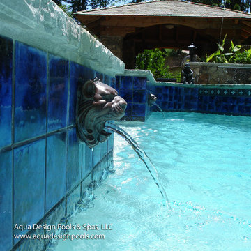 A Unique Pool with Tile Embellishments