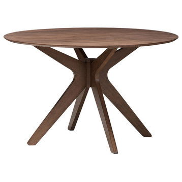 Monte Walnut Wood 46" Round Dining Table