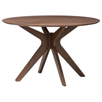 Monte Walnut Wood 47" Round Dining Table