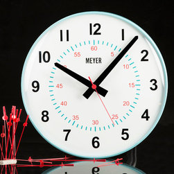 Modern Turquoise Clock - Wall Clocks