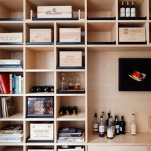 wine collection feature wall