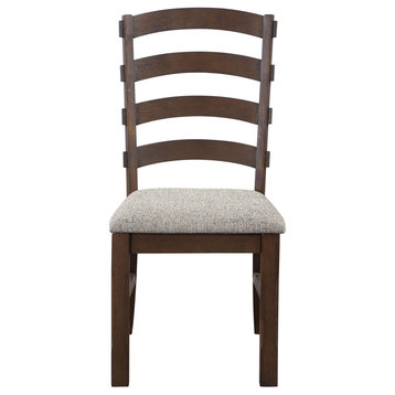 ACME Pascaline Side Chair in Gray Fabric & Oak Finish